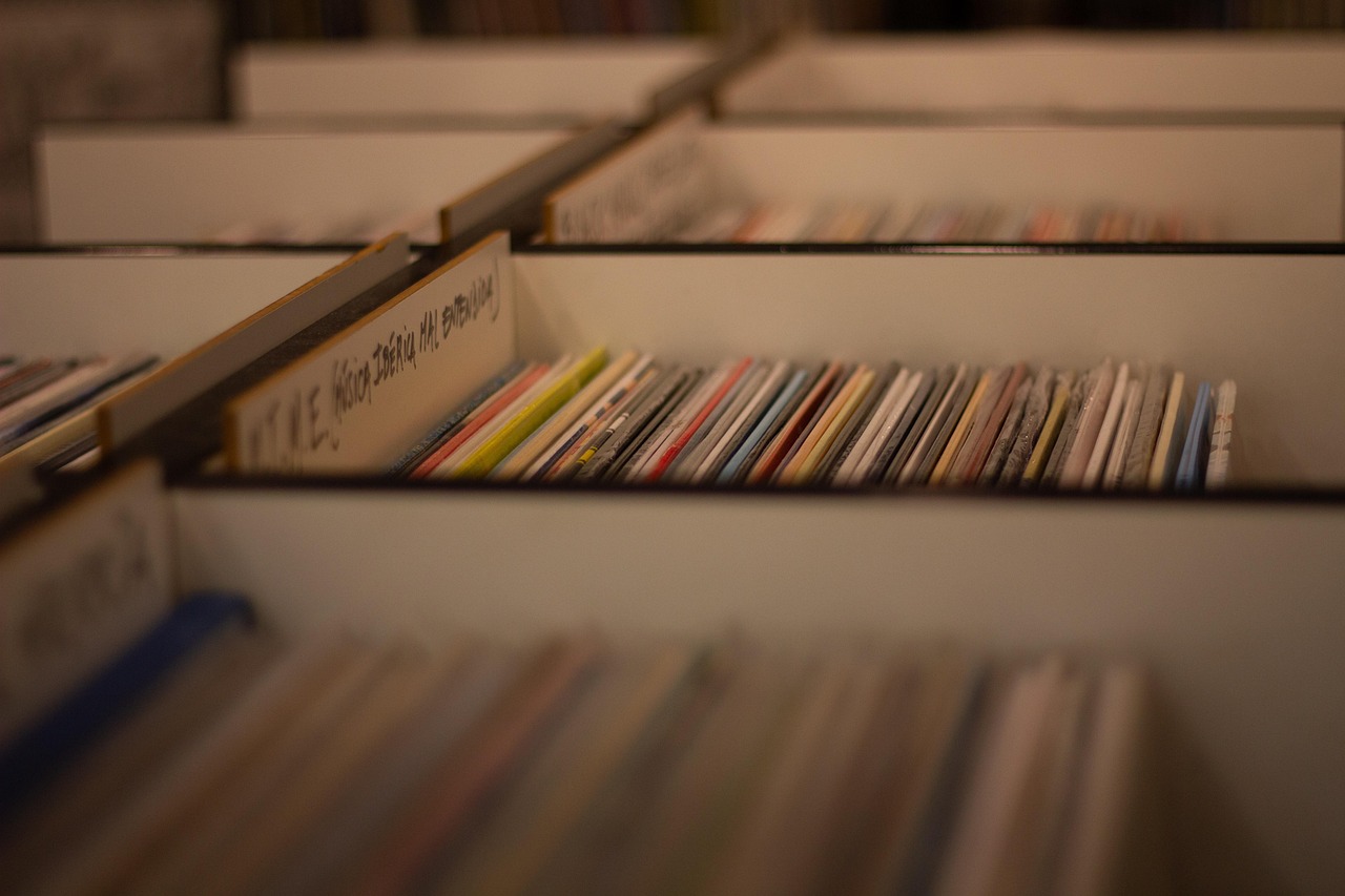 neon vinyl closeup